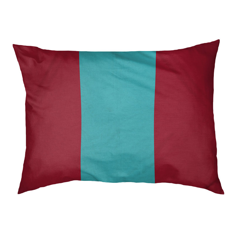 Coussin Arizona, Grand (l 40 po x P 30 po x H 14 po), Rouge Sedona / bleu sarcelle / rouge Sedona