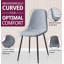 Cullompton Dining Chair With Dark Grey Fabric And Black Legs X 2