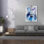  «Electric Blues 4» par Annie Warren, art mural sur toile, 40 po x 54 po