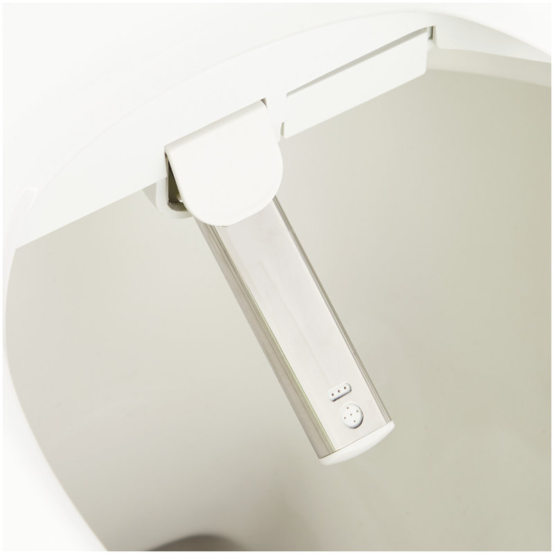Lavrik Two-Piece Skirted Elongated Toilet with Reversible Tank - Bidet seat - Brushed Nickel Handle, Brushed Nickel