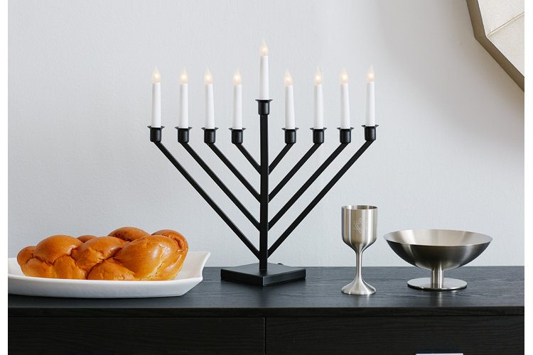 menorah on table