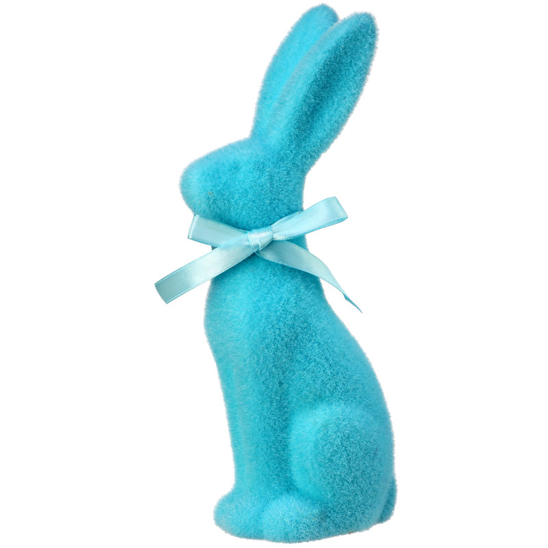 Lapin en terre cuite 9,25 po, Bleu