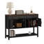 Armoire à quatre tiroirs avec tablette à lattes Modern Farmhouse Console