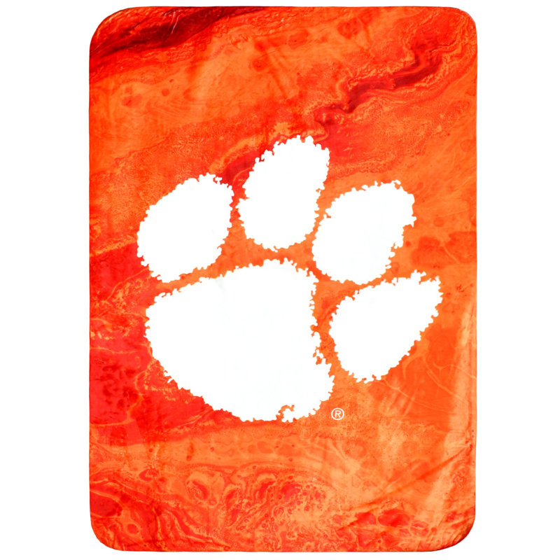 Couverture en polyester doux sublimé, l 30 po x L 40 po, Tigers de Clemson