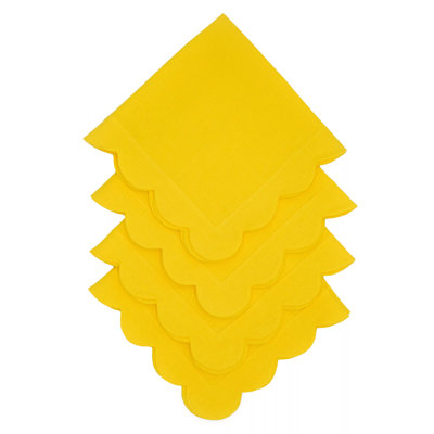 Sunflower Scallop Napkin
