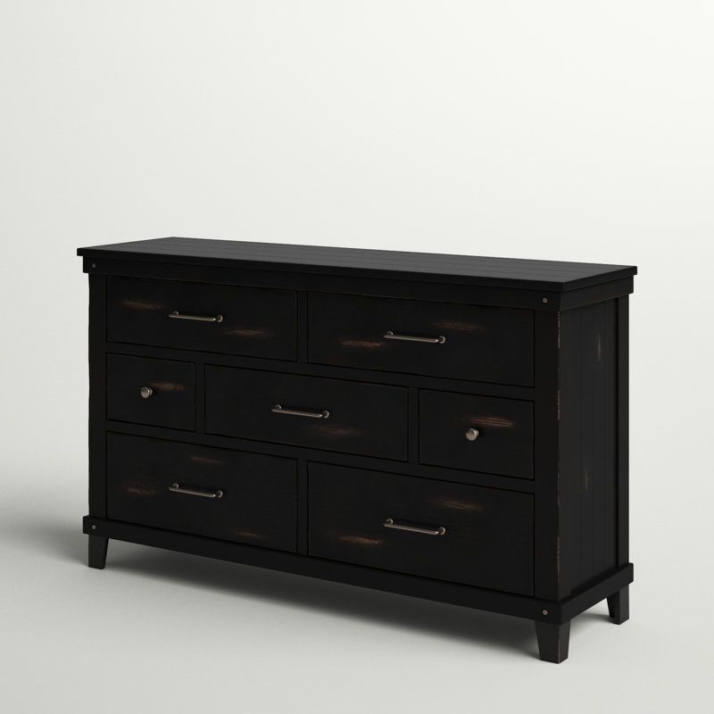 Baguenaudier 7 Drawer Dresser, Black