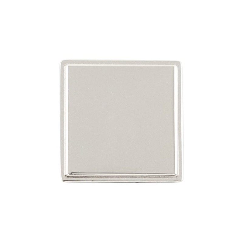 Brownstone Collection Square Knob - Cabinet Knob - Transitional Hardware for Drawers & Cabinets, 1-3/8", Polished Nickel