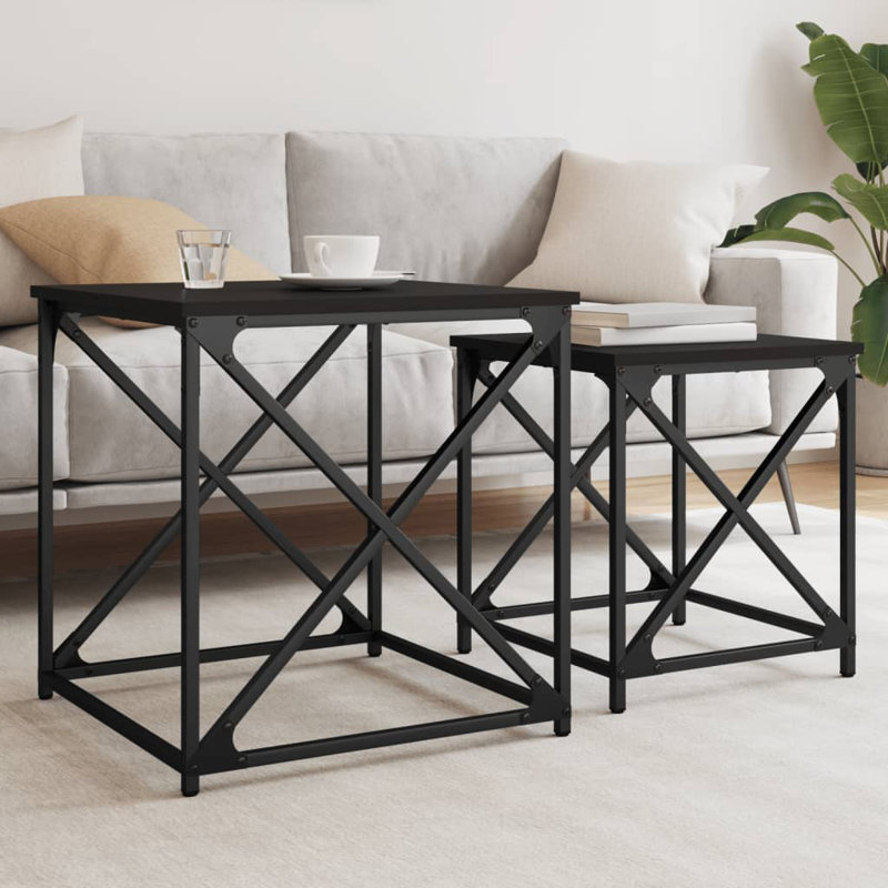 Knepp Four Leg Coffee Table, Black