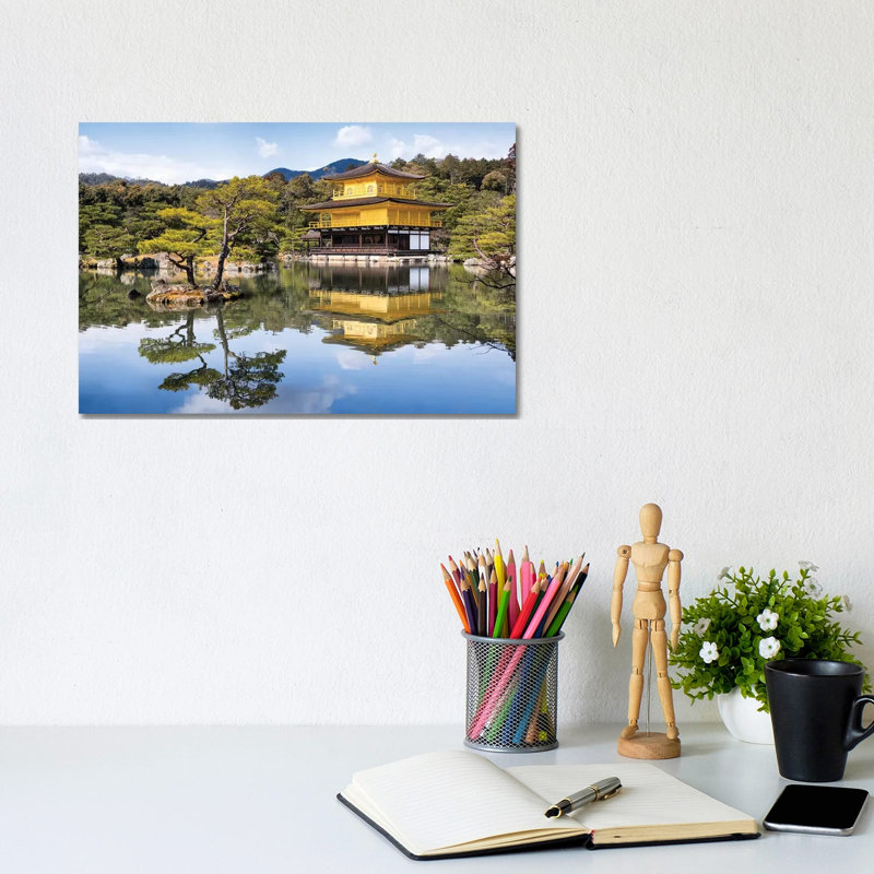 Kinkaku-Ji 1 Piece Wrapped Canvas Wall Art, 20.32cm H x 30.48cm W