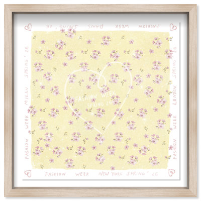 Butter Spring Fashion Shadowbox Fashion Print by Oliver Gal, Black Frame, 12 x 12