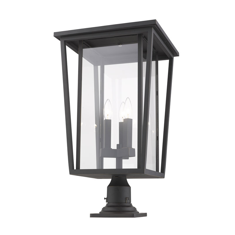 Luminaire suspendu à 3 lumières Amreet, Bronze huilé