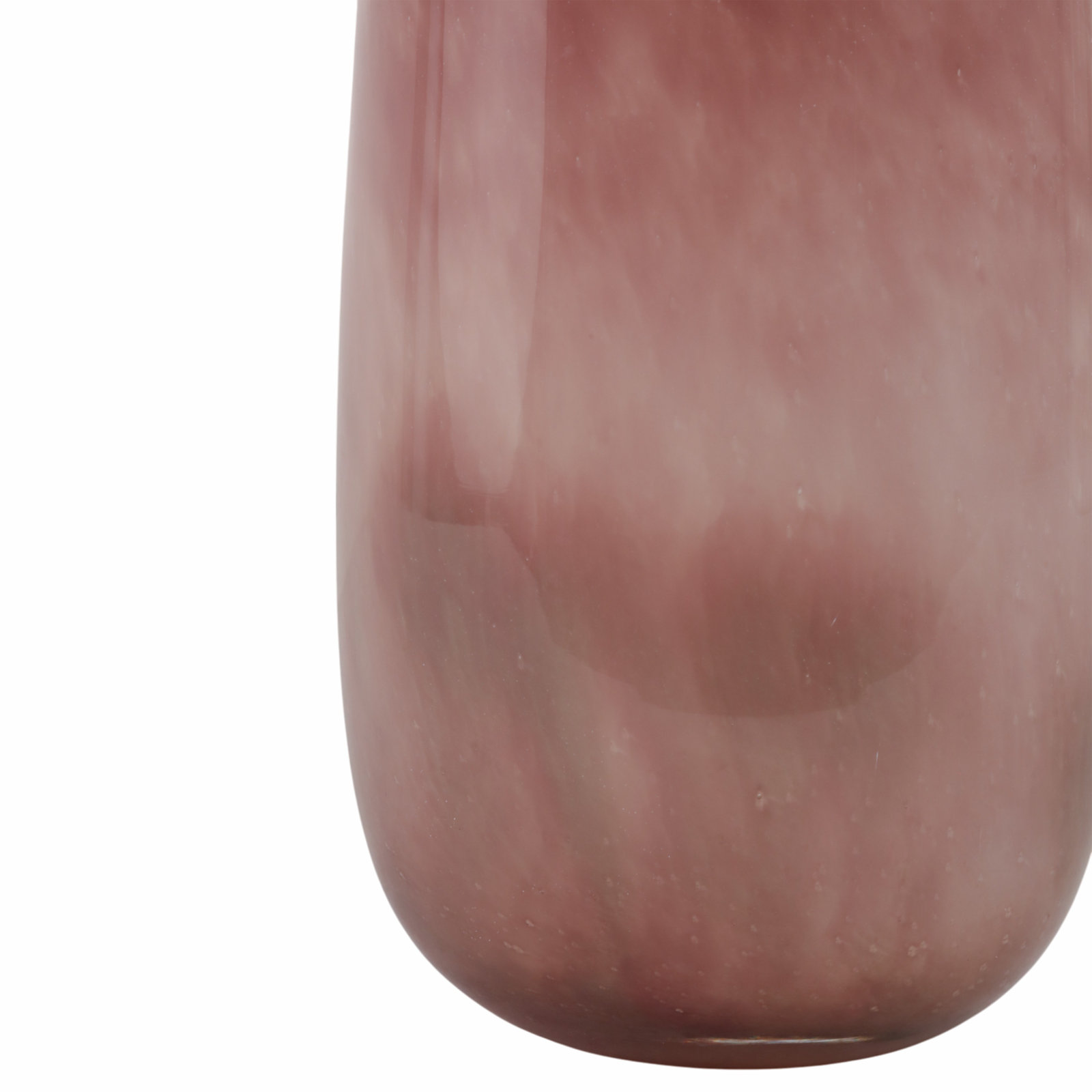 Latitude Run® Large Mauve Glass Vase, 15" H x 6" W x 6" D