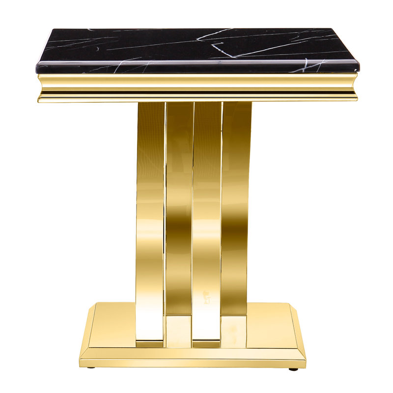 Lisania Solid Wood Top End Table