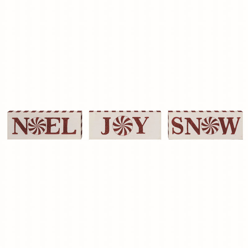  Ensemble de 3 décorations de Noël en MDF