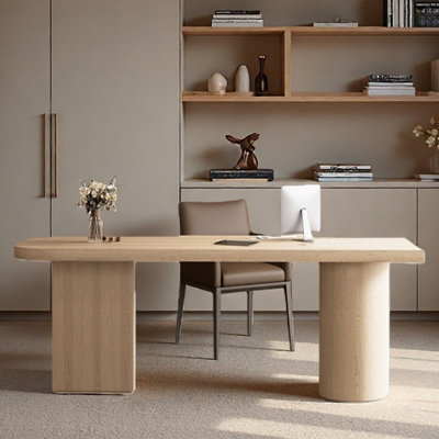 Minimalist living room, boss's office, desk, workb