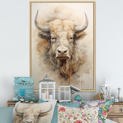 Tête de bison Buffalo sur toile