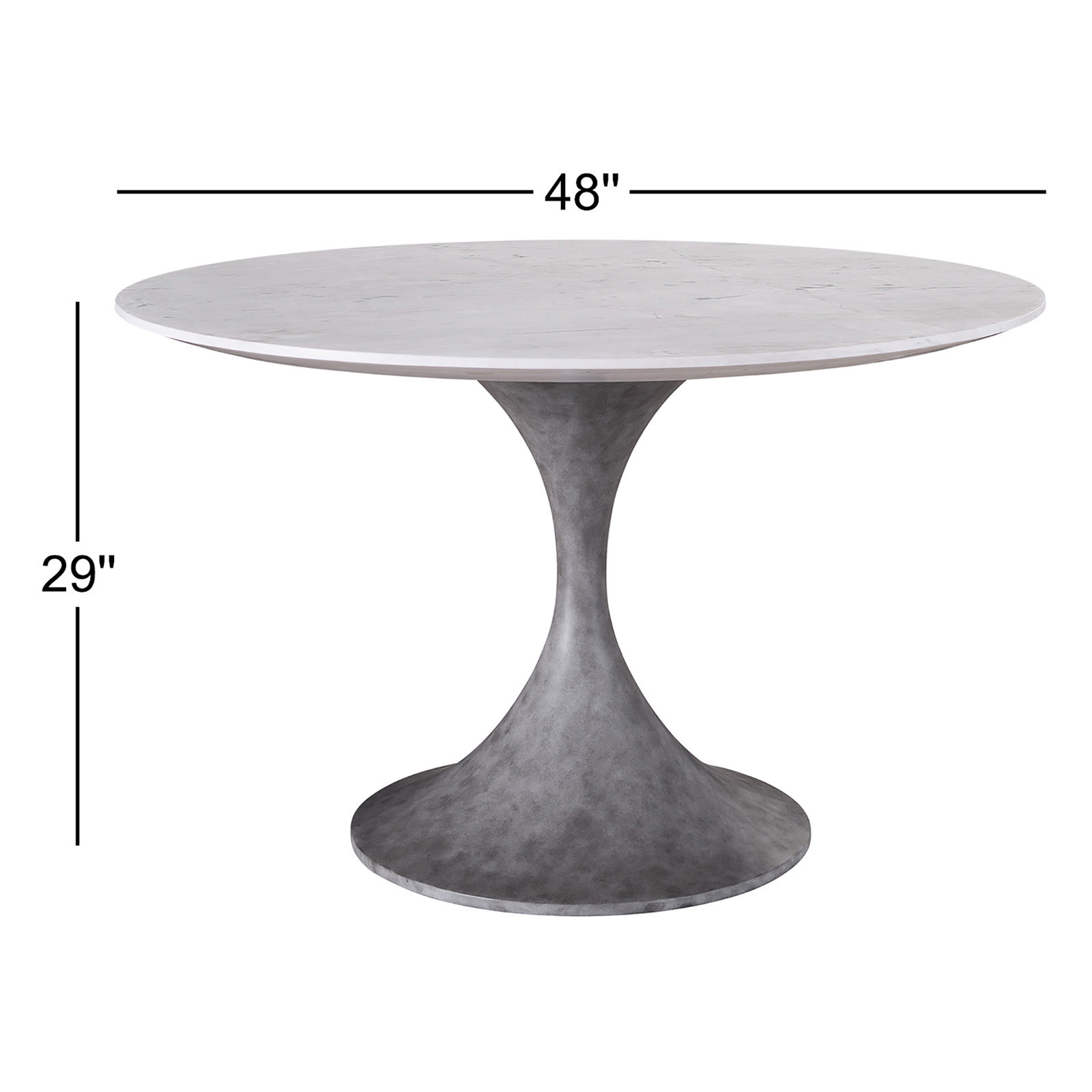 Timberly 48'' Stone Outdoor Dining Table