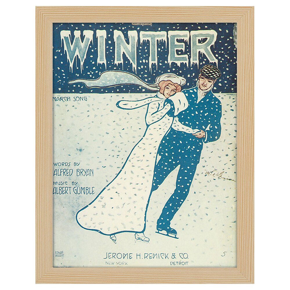 Leinwandbild  Vintage Music Cover Winter