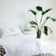 Lampe champignon en verre blanc