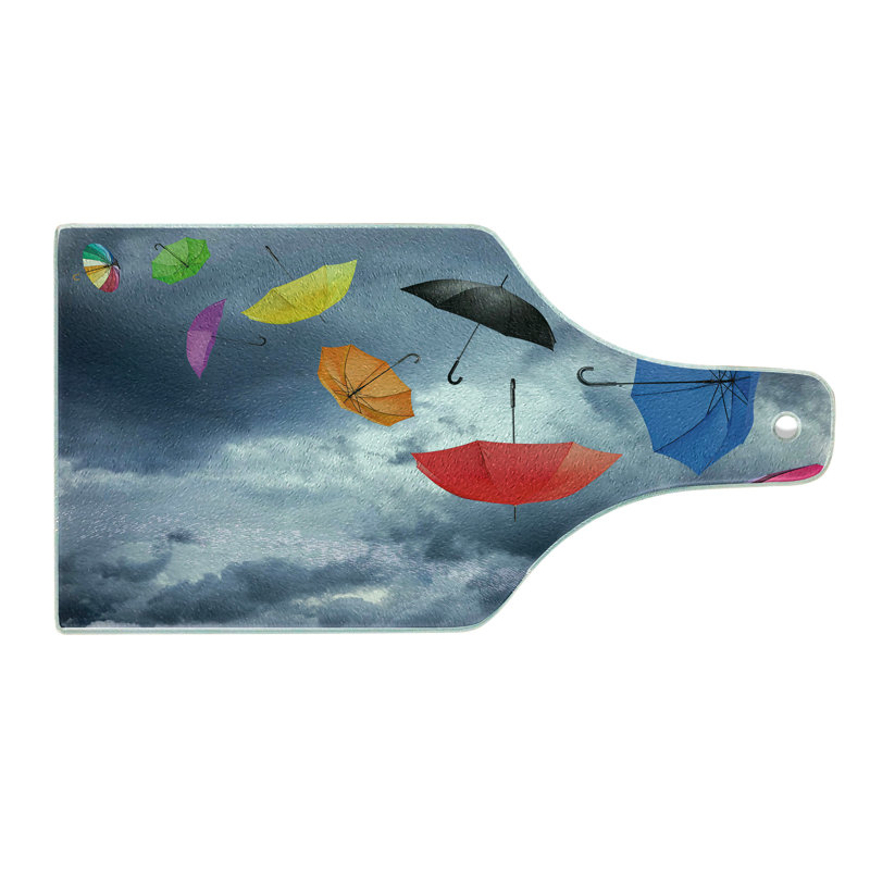 Multicolore planche à découper en verre trempé Ambesonne