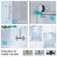 Porte de douche simple coulissante de 56 à 60 pouces de largeur, 76 de hauteur, verre trempé de 1/4 po et 6 mm de diamètre, nickel brossé, ajustement ajustable, bris, étanche à l'eau, porte de salle de bain large moderne et propre, peu encombrante, serrée-130848219