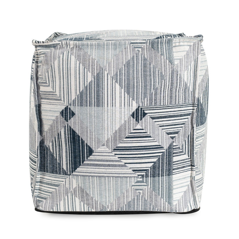 Prisma Navy Square Pouf