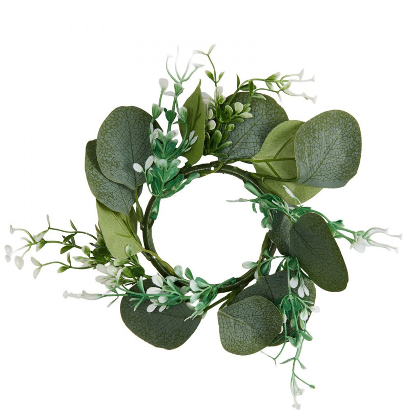 Wooden Wedding Lantern Centerpiece, Includes 12 Wooden Lantern Candle Holder 12 Flameless LED Candle 12 Eucalyptus Leaves Wreath for Wedding Table Party Farmhouse Decor, Brown