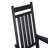 Oversized Rocking Chair With Wood-Texture, Outdoor Rocking Chair For Adults, All Weather Resistant Porch Rocker For Lawn Garden, Black-1069845927