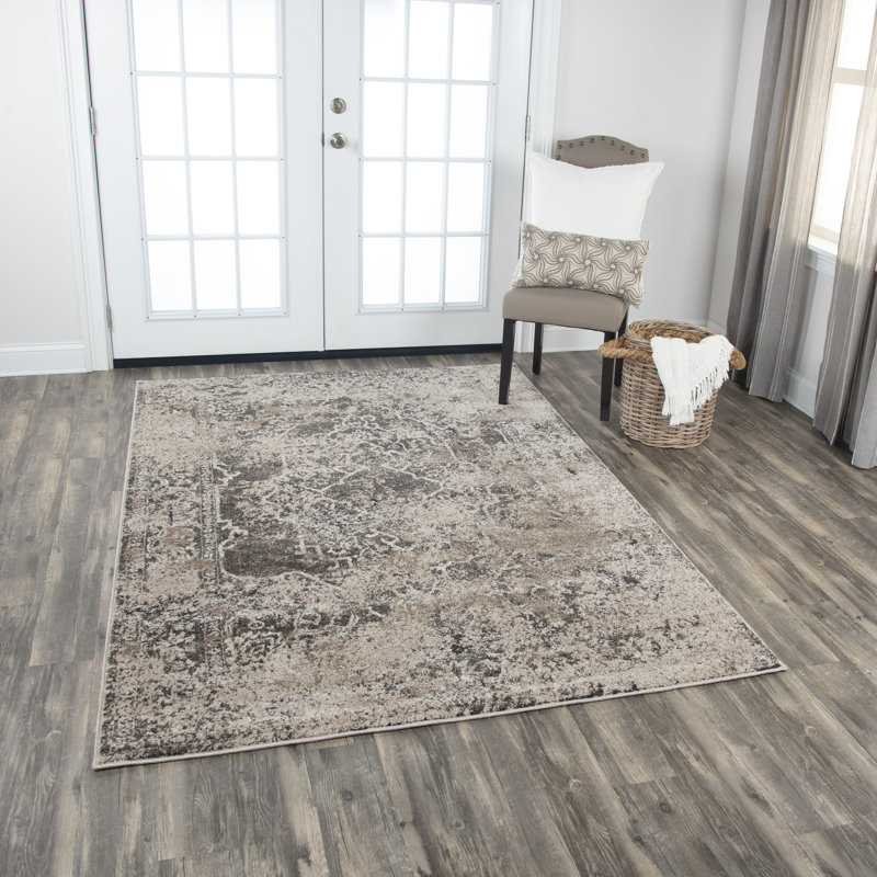 Barger Abstract Indoor Rug, Rectangle 7'10" x 9'10"