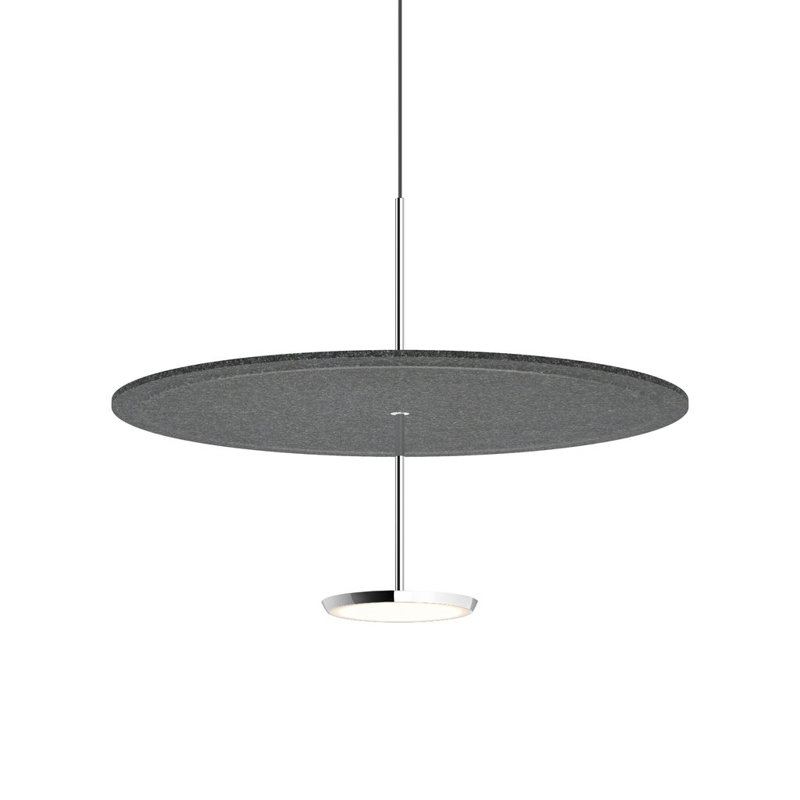 Luminaire suspendu Sky Sound, Anthracite, H 17,5 po x l 24 po x P 24 po, Noir