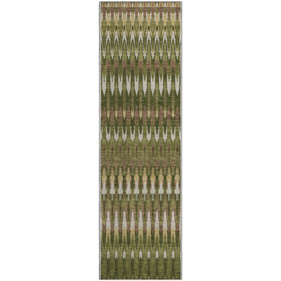 Premium Machine Washable Prisco Olive Rug