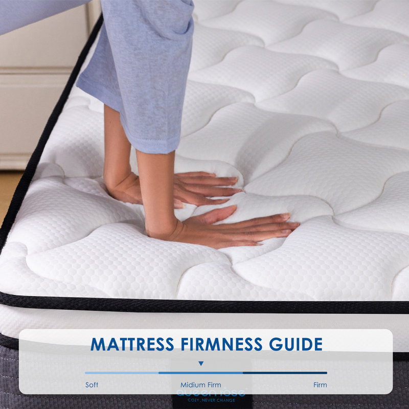 Gwendolyn 12''/14''/10'' Cool Frim Memory Foam Hybrid Mattress in a Box, OEKO-TEX® Certified, Full, 12"