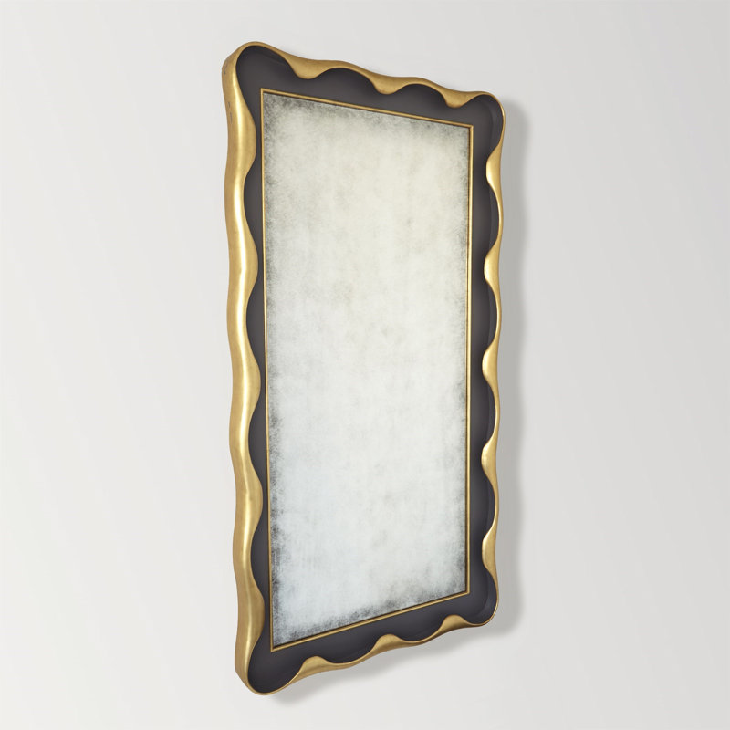Venus Leaning Mirror, Gray/Gold