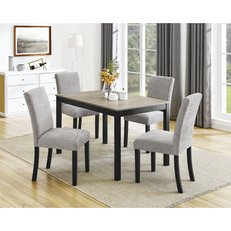 Elegant Dining Table - Rectangular Two, Rustic Brown And Black Wood, Accommodates 8 Two Wood For Rectangular, Finish