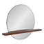Miroir rond rose avec tablettes