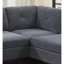 6 pièces modulaire en tissu chenille gris cendré pour salon modulaire Brilliance