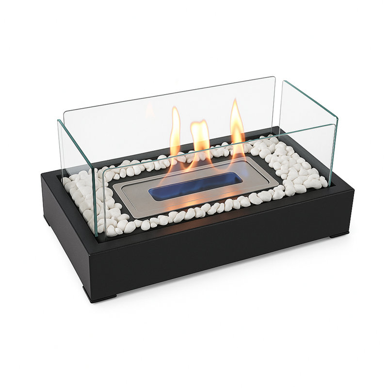 Bio-Ethanol Tabletop Fireplace with Flame Guard