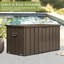 Boîte de rangement pour terrasse verrouillable et imperméable 150 gallons-127356217-127356223