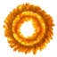 24" Flocked Yellow Artificial Pre-Lit Wreath with 50 Yellow LED Mini Lights