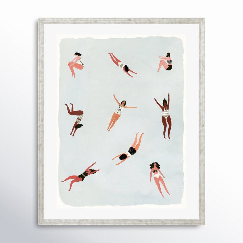Minnows I Print by Victoria Borges, 20"H x 20"W, Pattern Silver