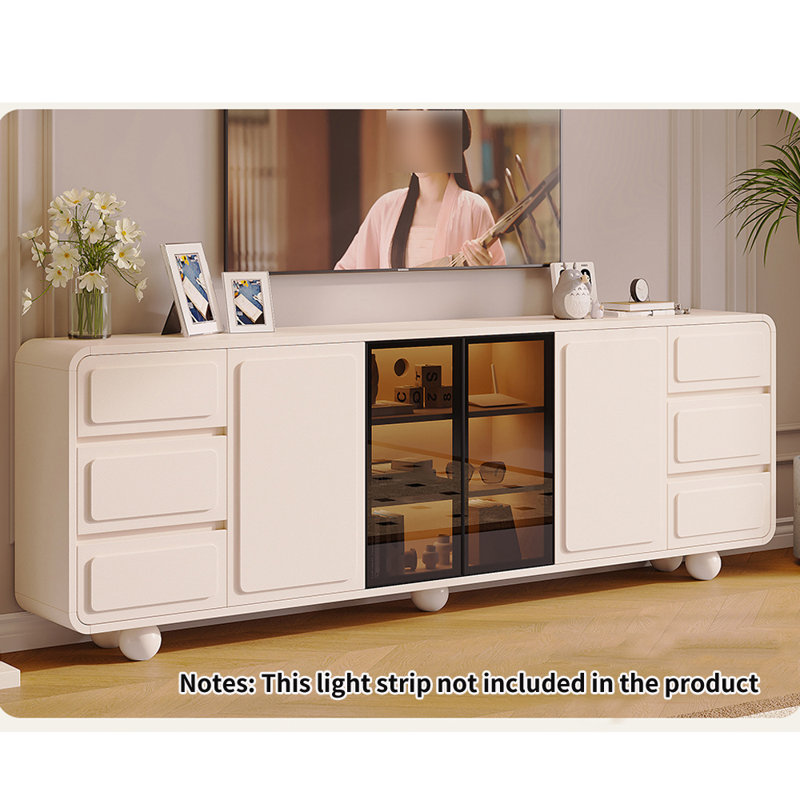 Meuble télé de rangement de style français, 86.61"