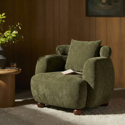 Fauteuil d'appoint en chenille Serenelle Comfy Cloud