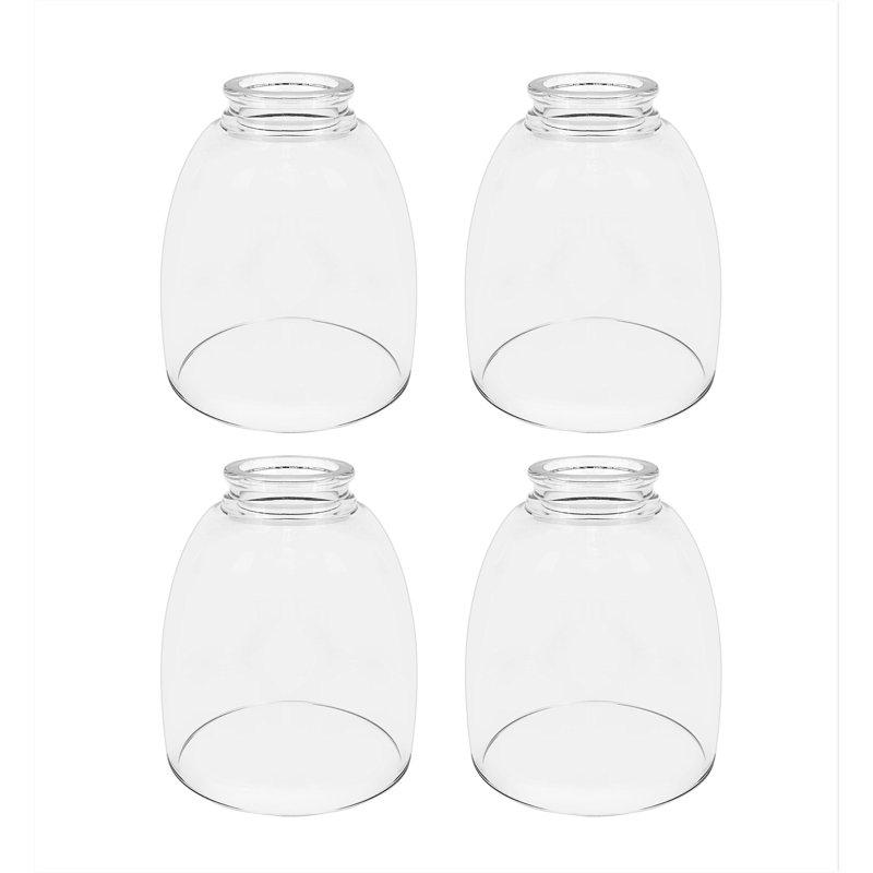 Abat-jour de ventilateur de plafond H 5,5 po (vissé) en verre transparent Empire