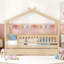 Lit de maison en bois avec lit gigogne simple-1103066552-1103066554