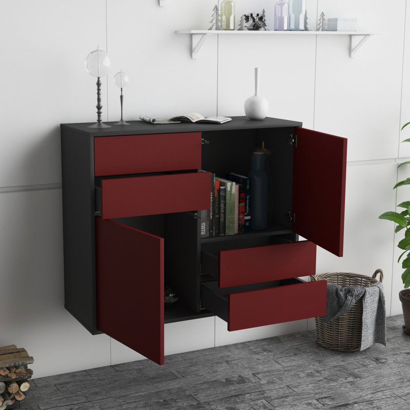 Rouleau 92cm Sideboard, Red