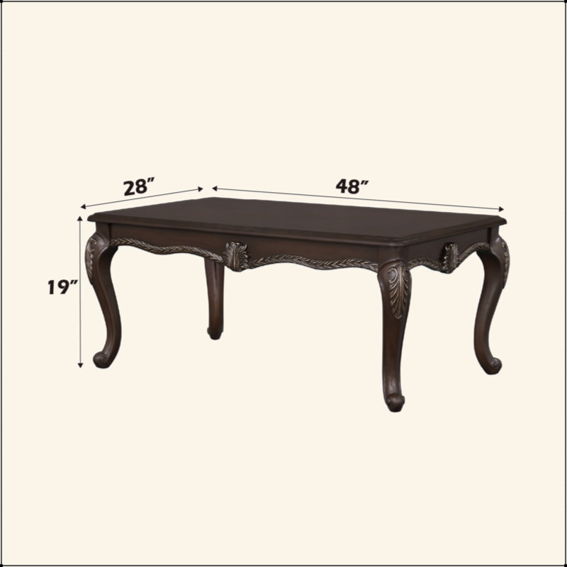 Pierce Cherry Finish Coffee Table