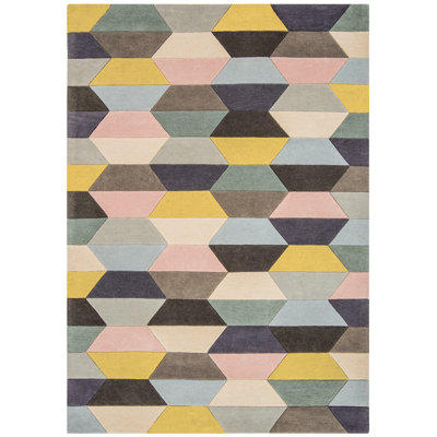 Triston Geometric Wool Hand Woven Area Rug