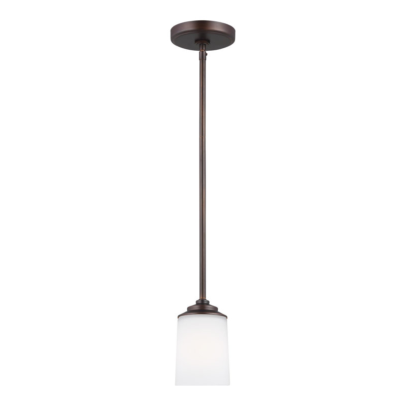 Kemal One Light Mini-Pendant from Generation Lighting , Yes, Energy Star, Midnight Black