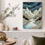 Art mural sur toile Blue Mountain River avec croissant de lune-1286913558