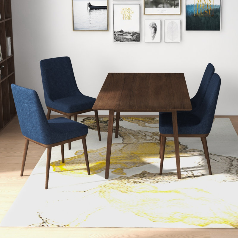 Ensemble de salle à manger en bois massif eucalyptus pour 4 personnes Royalton